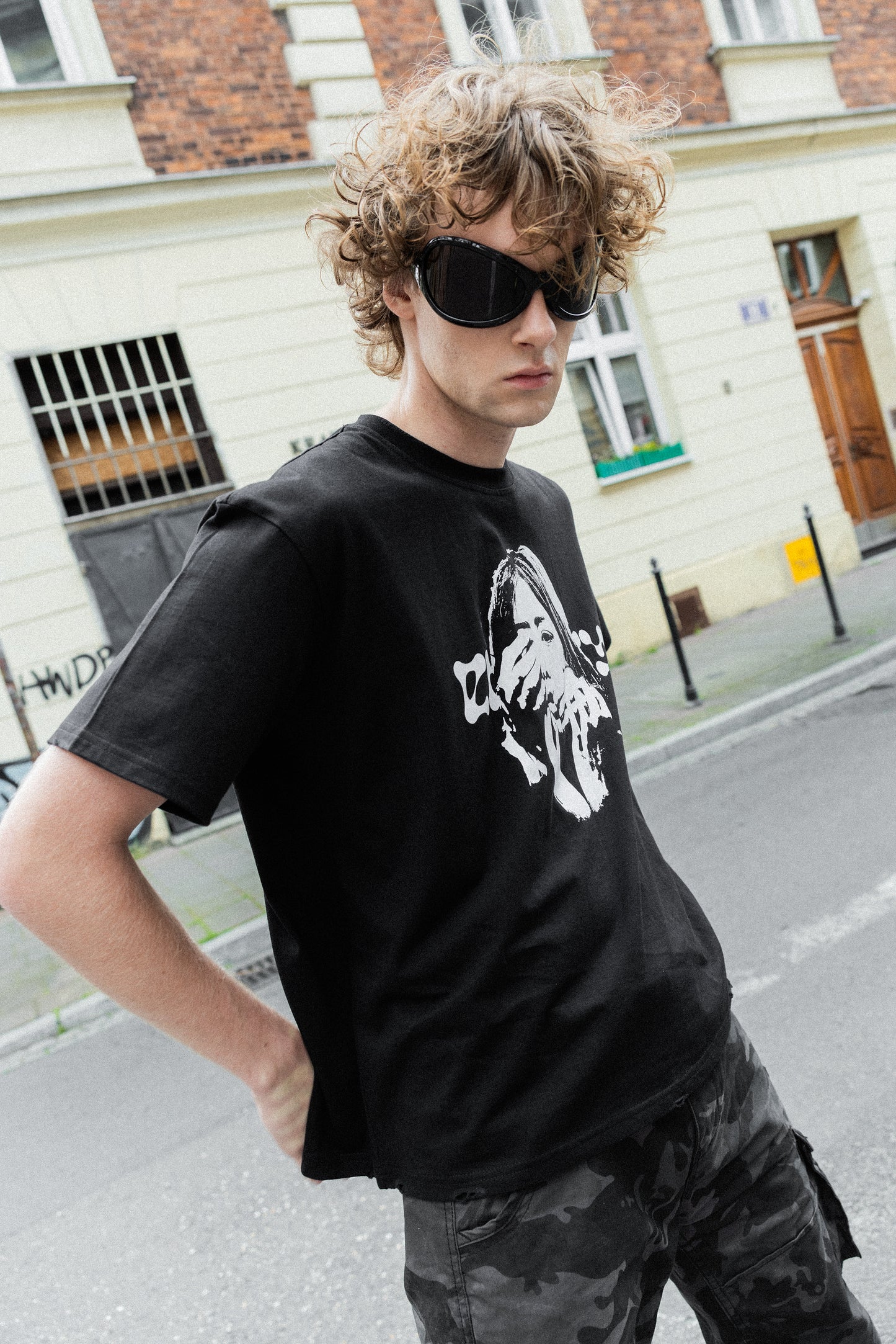 Print Distressed T-Shirt